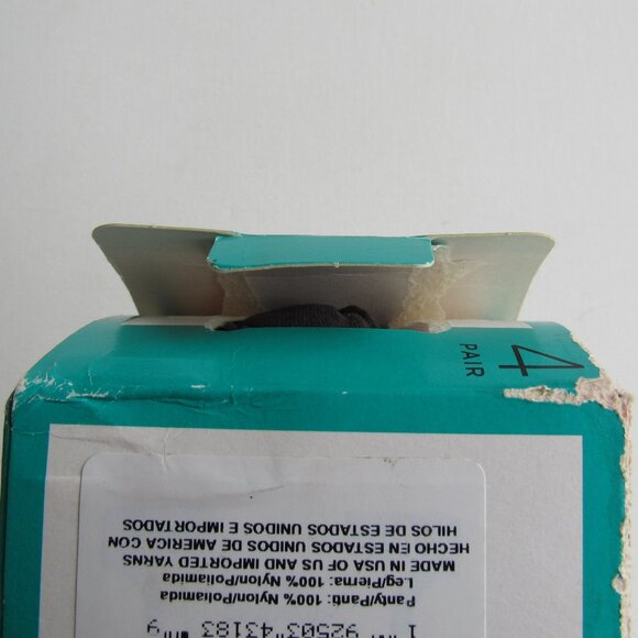 L'eggs Everyday Off Black Sheer Toe Regular Pantyhose 2 Pair Size B Made in USA - Picture 7 of 7